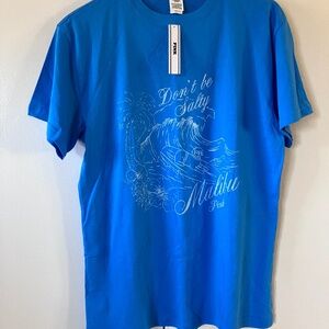 Victorias Secret PINK 100% Cotton Campus T-Shirt - Blue - NWT - Size XS